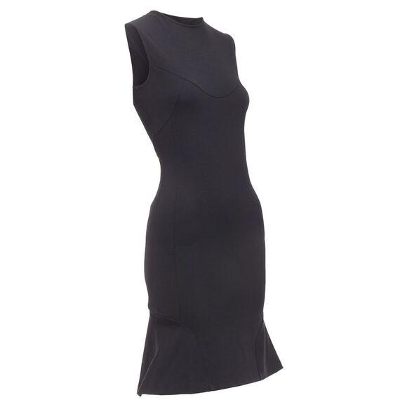 Stella McCartney cotton blend kick flare hem fitted dress - Picture 3 of 6